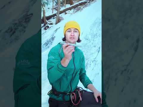 Weight testing an ice screw
