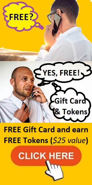 Get a FREE Gift Card and FREE Tokens ($25 value)