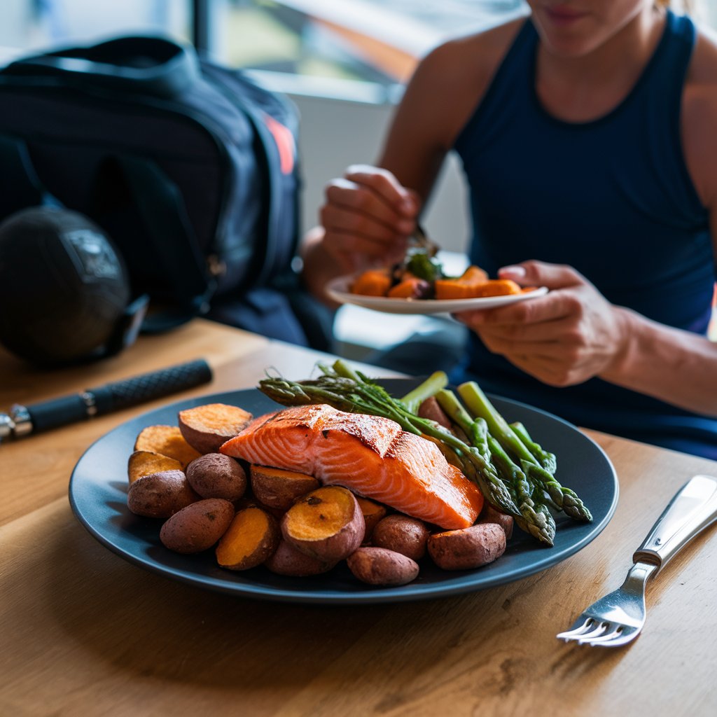 healthy food after the training