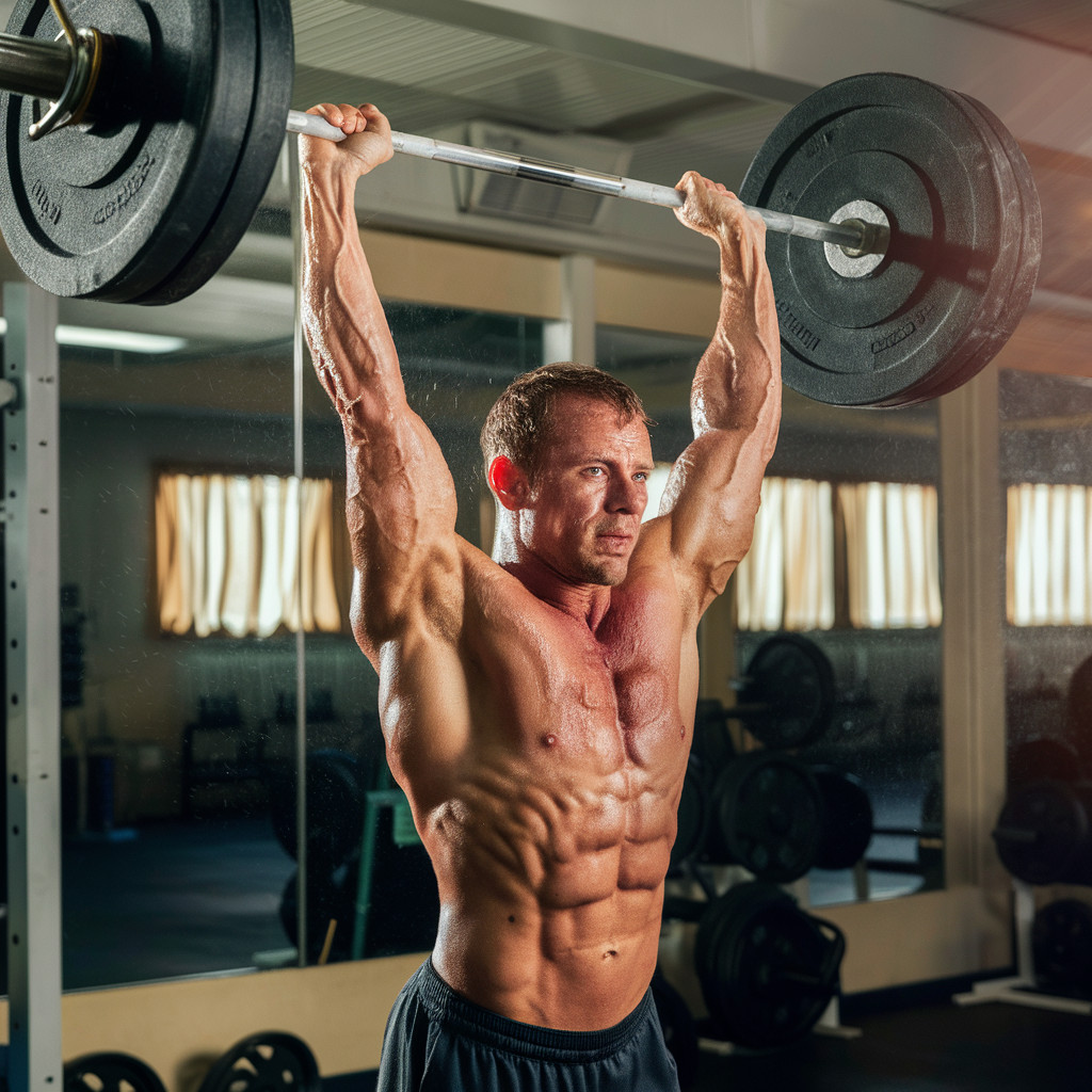 standing barbell overhead press